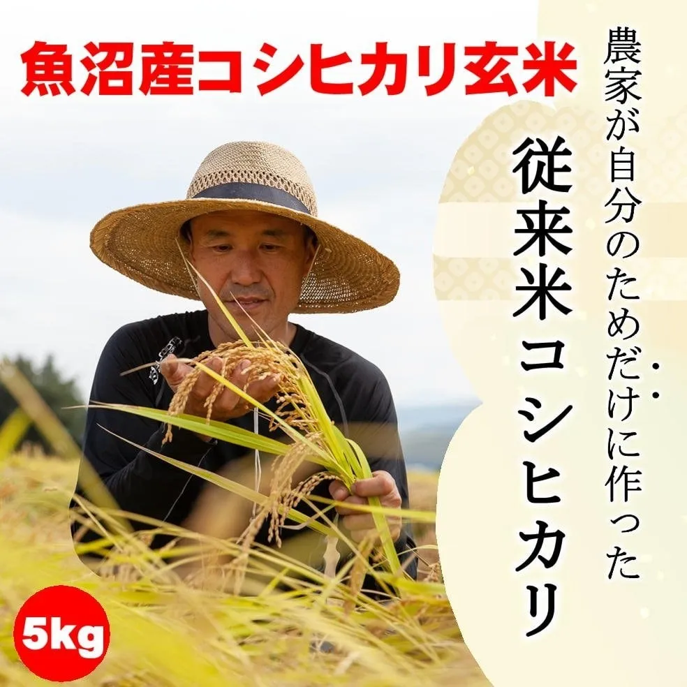 新米予約【令和6年産】新潟魚沼産コシヒカリ10kg(玄米)/農家が自分のためだけに作る従来米/生産者:島田栄一/越季(こしき)