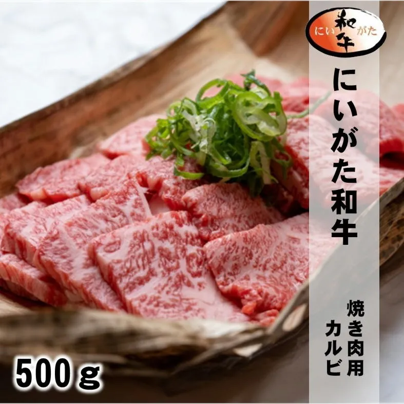 にいがた和牛カルビ焼肉用/500g/最高級A5ランク/新潟魚沼/越季(こしき)